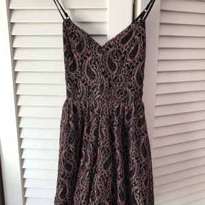 Lace print romper